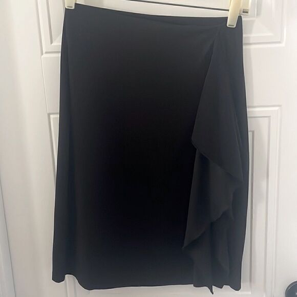 Susana Monaco Black Stretch Ruffle Skirt - Picture 1 of 4